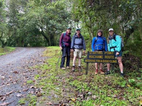 Our group at the Machame trail start.